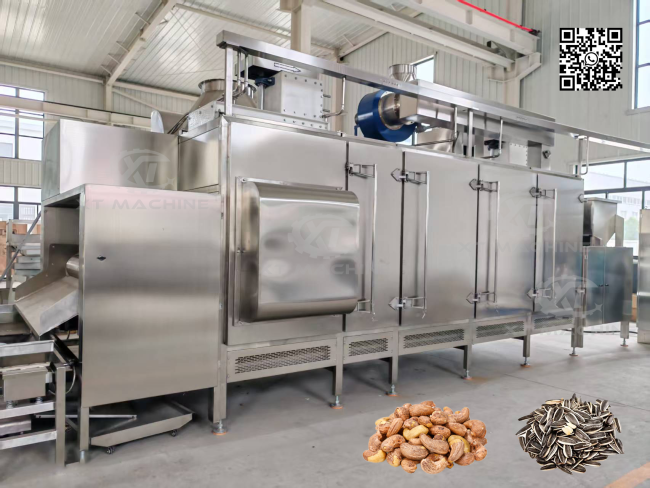 Industrial nut roaster operation diagram