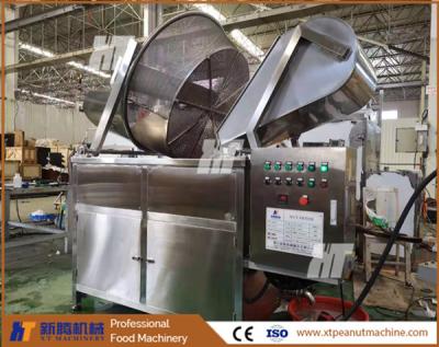 China XT Machinery Groundnut Frying Machine Batch Roaster For Chips Garlic Peanut for sale