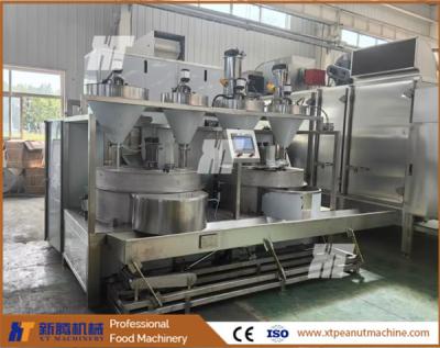 Chine Contrôle PLC Machine automatique de fabrication de hamburgers à l'amande Machine de revêtement de noix de cajou à vendre