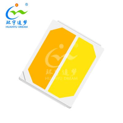China 2835 Amber SMD LED Chip Bi Color 1700-1900K White 6000K-7000K for sale