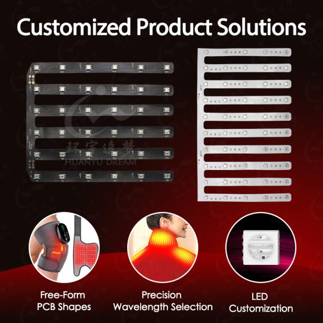 Custom PCB circuit assembly infrared LED PCBA board integrated into hair growth therapy device