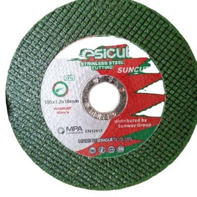 China 4 Inch Stainless Steel Abrasive Metal Cutting Blade 105*1.2*16mm for sale