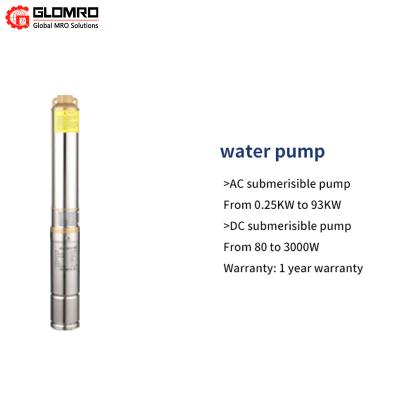 Chine Pompe à eau submersible actionnée solaire de tête élevée portative 110V 2HP pour le système d'irrigation à vendre