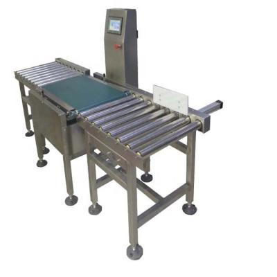 China IP30 Checkweigher Machine LCD Touch Screen Roller 50kg Food Metal Detector for sale