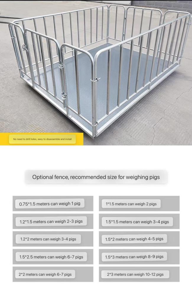 High Quality Carbon Steel 5 Ton Cattle Weighing Scales Industrial Electronic Balance Platform Floor Weighing Scales for Sale
