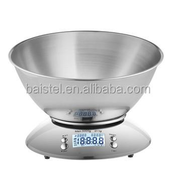 Digital Food Kitchen Scale 5kg 1g Capacity With Bowl