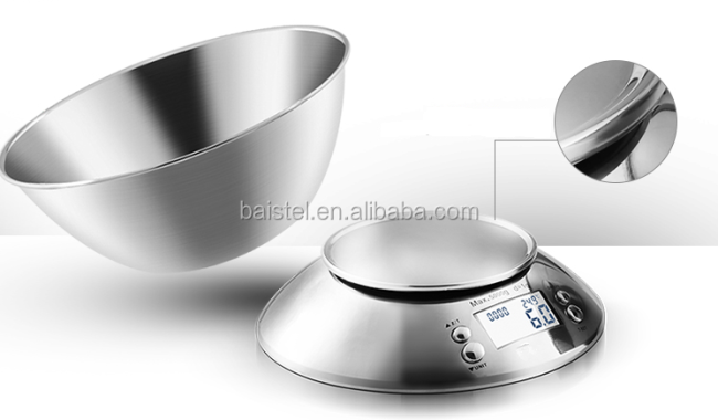 Digital Food Kitchen Scale 5kg 1g Capacity With Bowl