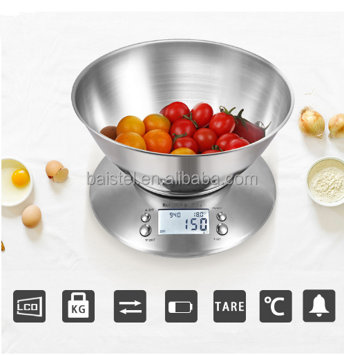 Digital Food Kitchen Scale 5kg 1g Capacity With Bowl