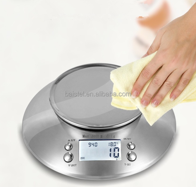 Digital Food Kitchen Scale 5kg 1g Capacity With Bowl