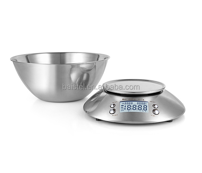 Digital Food Kitchen Scale 5kg 1g Capacity With Bowl