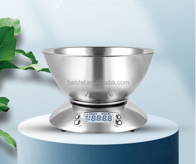 Digital Food Kitchen Scale 5kg 1g Capacity With Bowl