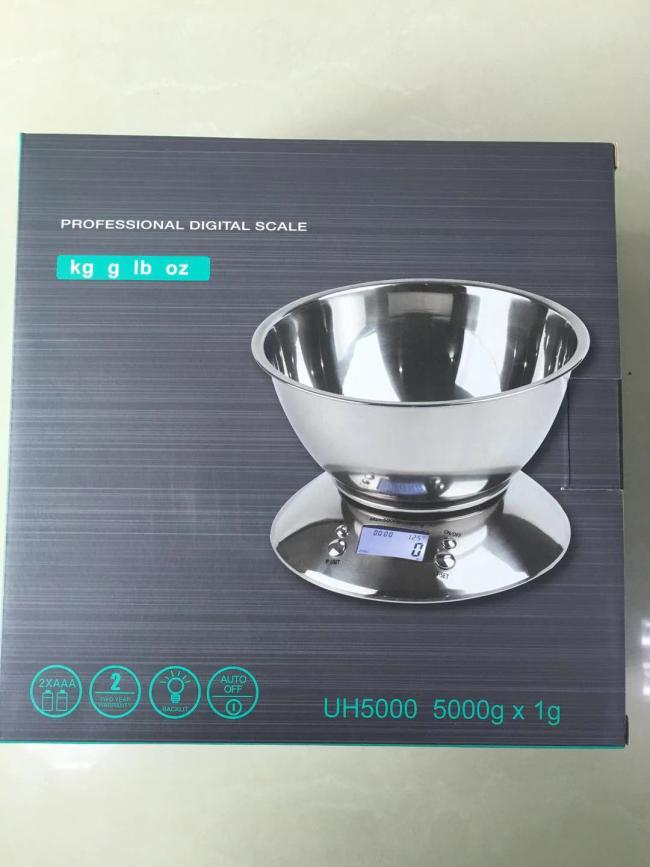 Digital Kitchen Diet Weighing Scale LCD Display High Precision 5000G 1g Kitchen Food Scales