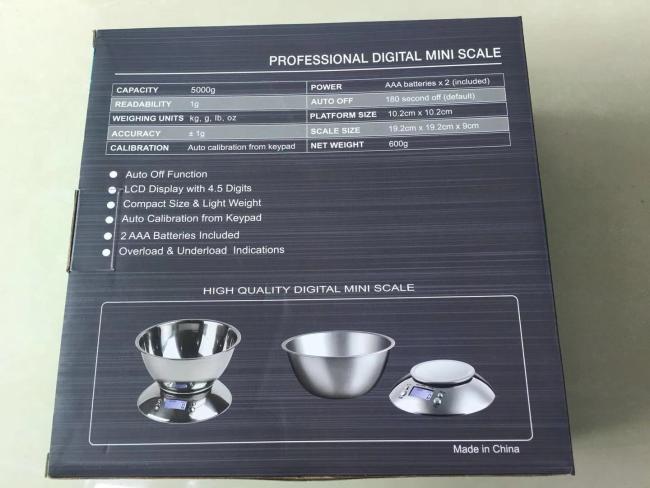 Digital Kitchen Diet Weighing Scale LCD Display High Precision 5000G 1g Kitchen Food Scales