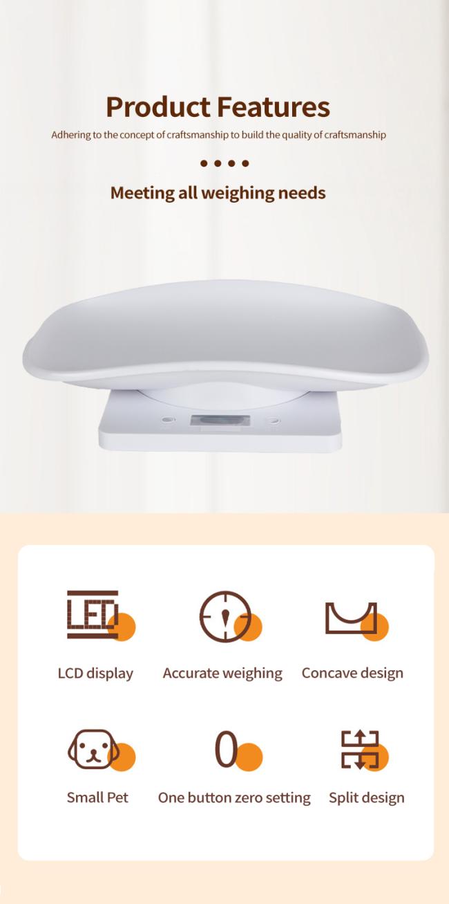 Digital Pet Scale Accurately Weight dog cat tray weight electronic scale mini 10kg pet food weighing scale