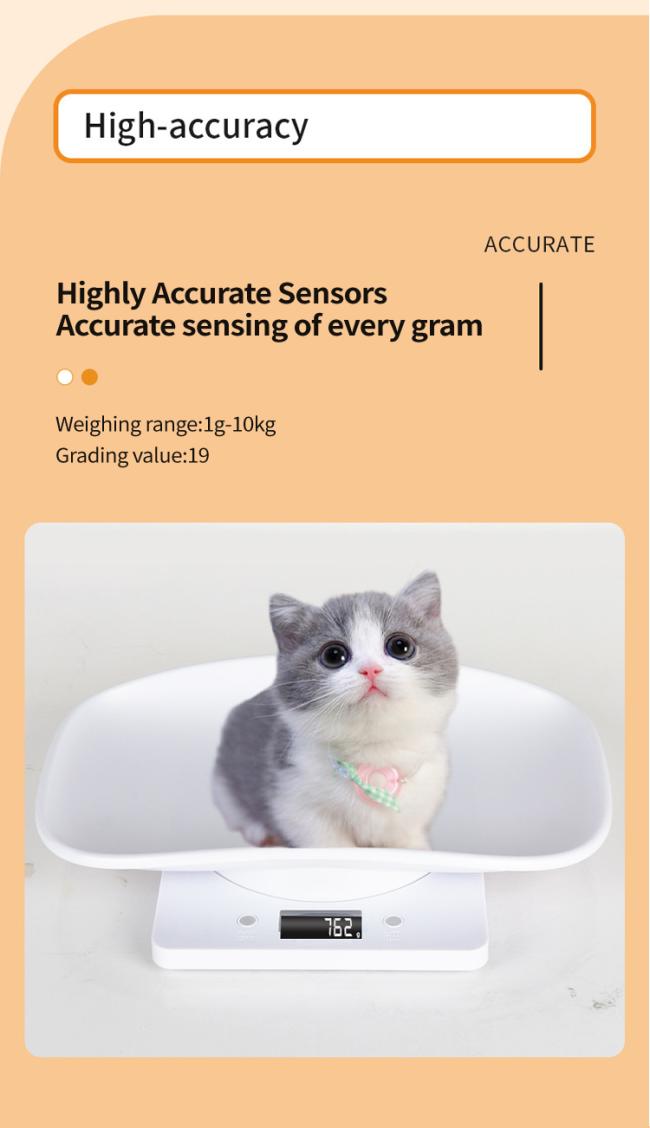 Digital Pet Scale Accurately Weight dog cat tray weight electronic scale mini 10kg pet food weighing scale