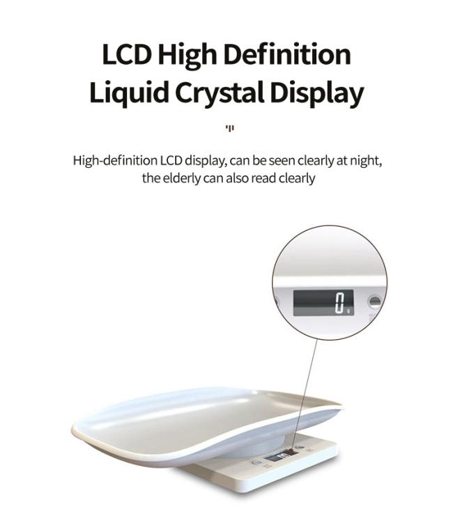Digital Pet Scale Accurately Weight dog cat tray weight electronic scale mini 10kg pet food weighing scale