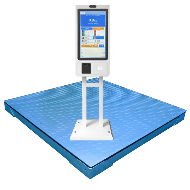 21.5inch Smart Ground Scale Platform IoT LCD Display Weighing System Touch Screen Thermal Printing Receipt Label OEM ODM