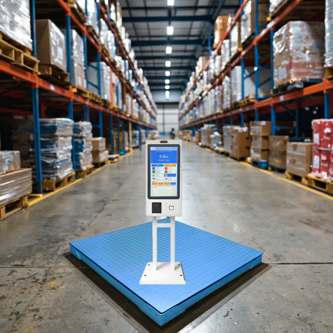 21.5inch Smart Ground Scale Platform IoT LCD Display Weighing System Touch Screen Thermal Printing Receipt Label OEM ODM