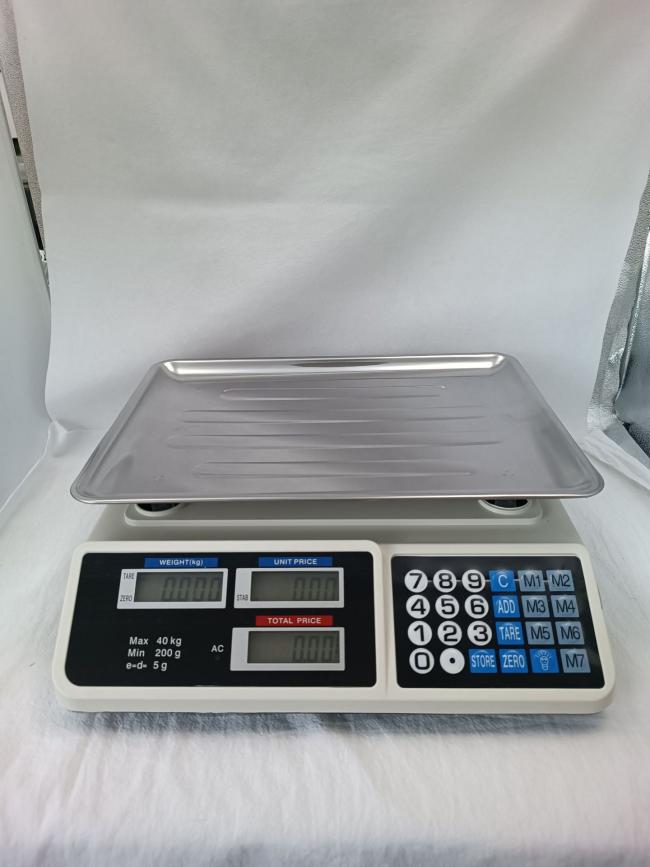 Accurate 40kg price calculation Fruit Weight Electronic counter counting commercial weight scale