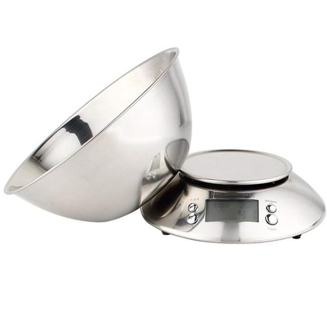 5kg electronic Stainless Steel Food Weighing Scale digital multifunction kitchen scale with Large Removal Bowl