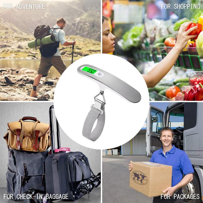 green backlight 50kg travel portable baggie weight airport digital weighing scale for luggage