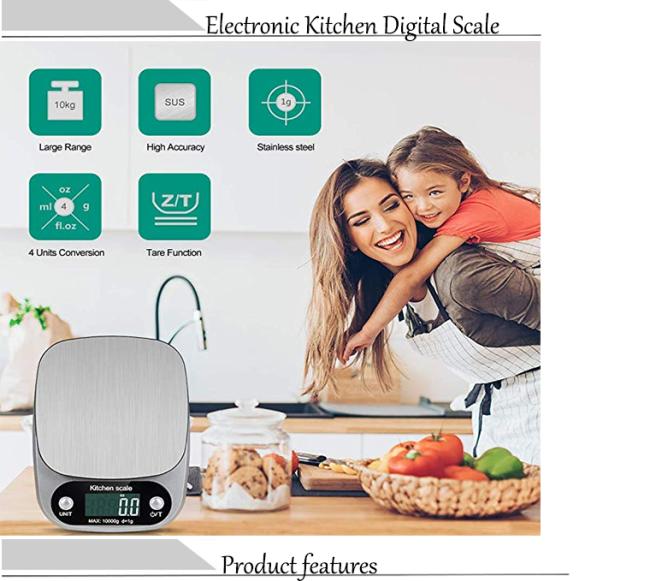 Electronic weight grams 2g to 5kg backing and cooking digital scale kitchen weighing food scales balance