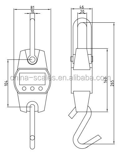 Digital Blue-tooth Function 300kg Hanging Crane Scale