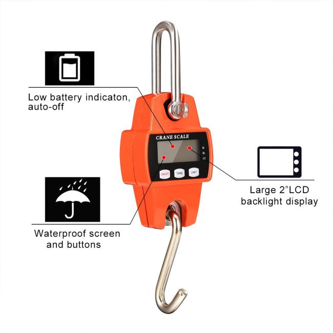 300kg Eletronic Crane Scale Digital Hanging Scale
