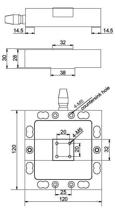 SC123A Multi Axis Load Cell for Force Measurement of X/Y/Z Axis 50kg 100kg 150kg 200kg 300kg 500kg 3-AXIS FORCE LOAD CELLS