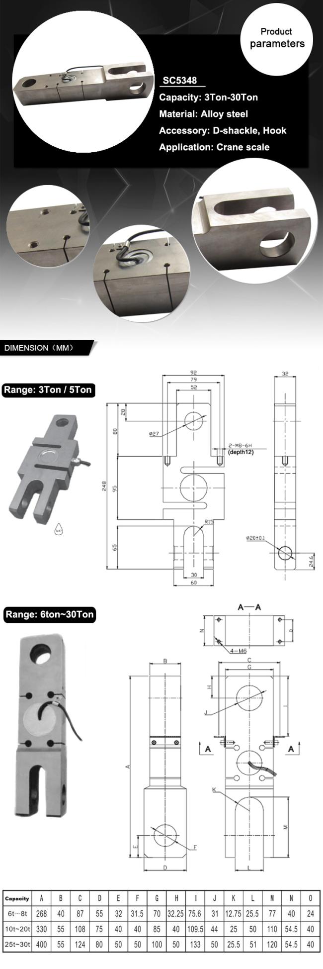 Crane Scale load cell 5 ton 10 ton 20 ton 30 ton