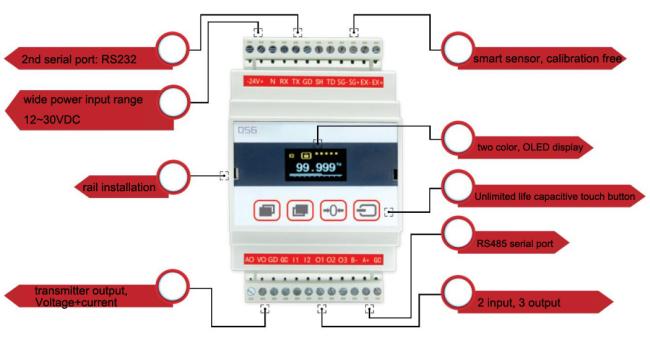 DST DS056 Load Cell Weight Sensor Controller 4-20mA RS485 Output