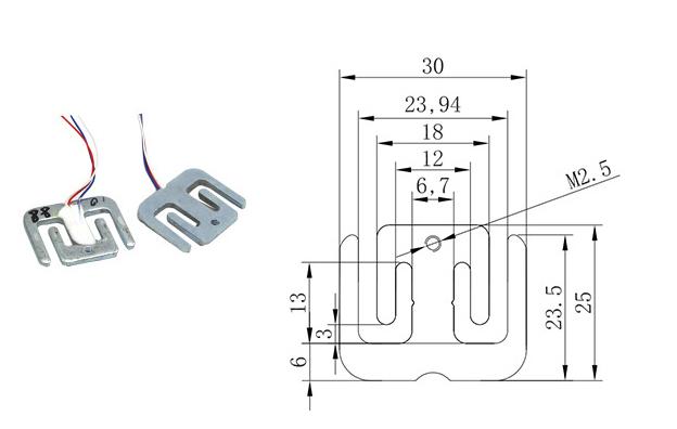 SC918 small size 30x25x2.5mm Intelligent household Adult scale Baby Scale Half Bridge Micro Load Cell 50kg
