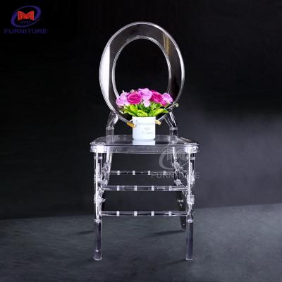 China Stackable Resin Chiavari Chair For Wedding Event Mahogany Walnut Gold Silver Fruitwood for sale
