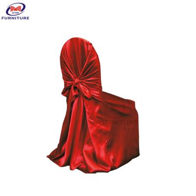 中国 卸し売り安いポリエステル赤い椅子のカバーおよびサッシュ中国製 販売のため