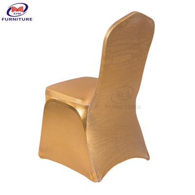 China Modern Gold Stretch Spandex Chair Covers And Sashes For Weddings Events for sale