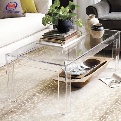 China ISO9001 Living Room Rectangle Console Clear Acrylic Table Furniture for sale