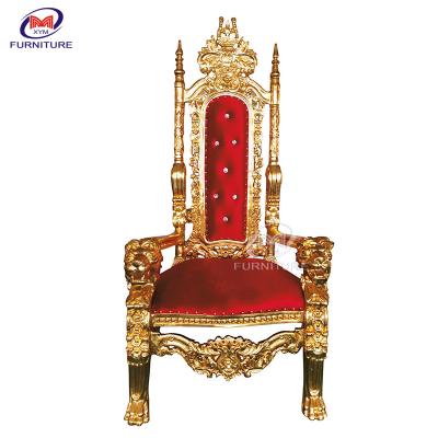 China Parte traseira alta Lion Queen King Chair Sofa do OEM para o casamento à venda