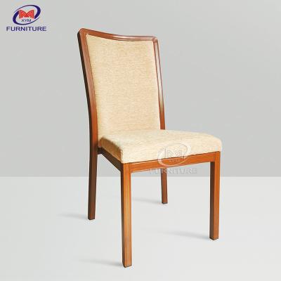 China Fabric Cover Padded Aluminium Banquet Chair For Dining Room for sale