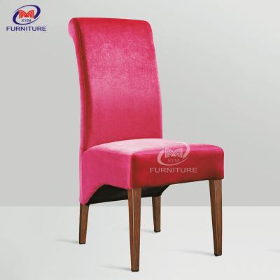 China Stackable Velvet Banquet Dining Chair Red Upholstered Dining Chairs for sale