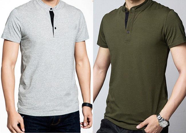 Knitted Custom Polo Shirt 100% Cotton Polo Shirts 200gsm Fabric Weight for Men