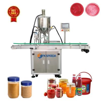 China Glass Packaging Liquid Filling Machine for Honey Sesame Paste Edible Oil Glue Viscous for sale