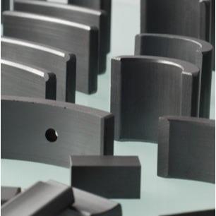 China Charcoal Gray Sintered Ferrite Magnet OEM Window Ferrite Motor Magnets for sale