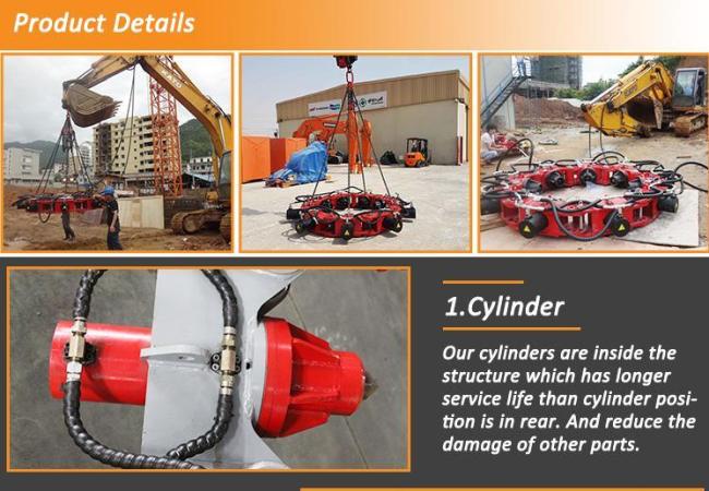 Excavator Crane Mounted Hydraulic Concrete Pile Breaker Head Cutter