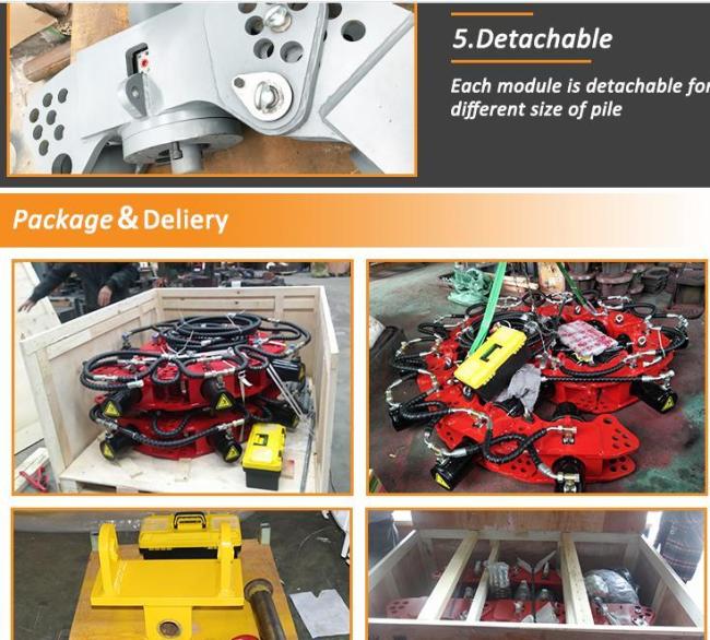 Excavator Crane Mounted Hydraulic Concrete Pile Breaker Head Cutter