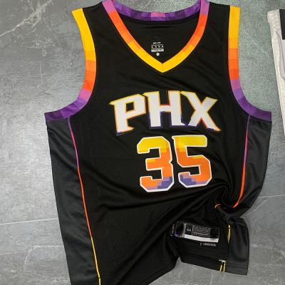 Chine Débardeur noir orange de basket-ball de tissu de NBA Team Jerseys 35 à vendre