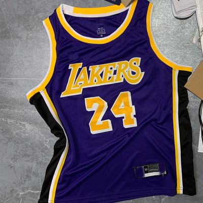 China 24 NBA Team Jerseys Embodied Purple Orange Striped Basketball Jersey Quick Dry for sale