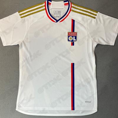 China Tear Resistant 100% Polyester White Fan Soccer Jersey Plain White Football Shirt for sale