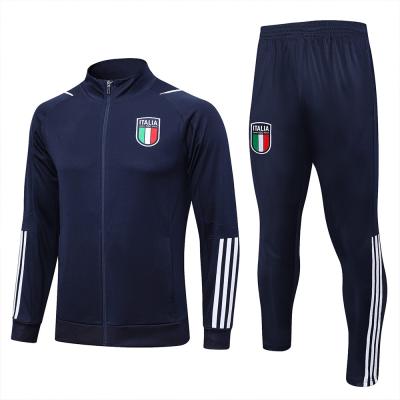 China Long Drawstring Mens Football Training Tracksuit Italy Training Kit Set for sale