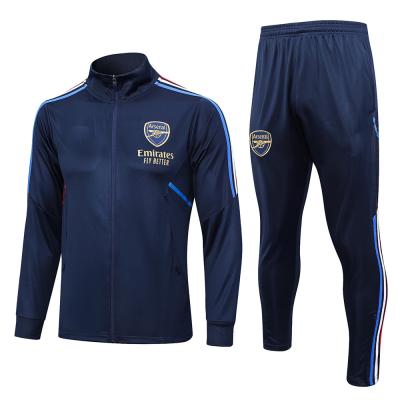 China Twill Football Training Tracksuit Royal Blue Polyester Football Training Wear for sale