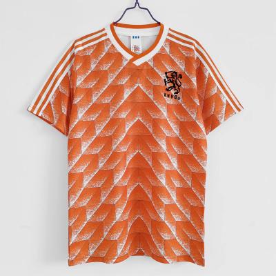 China Red Old Football Jerseys Quick Dry White Sleeves Retro Soccer Jersey for sale